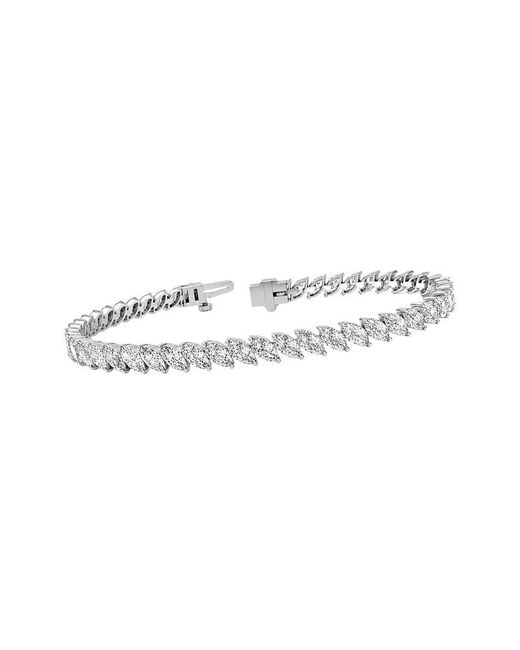 Lab Grown Diamonds White 14K 9.40 Ct. Tw. Lab-Grown Diamond Tennis Bracelet