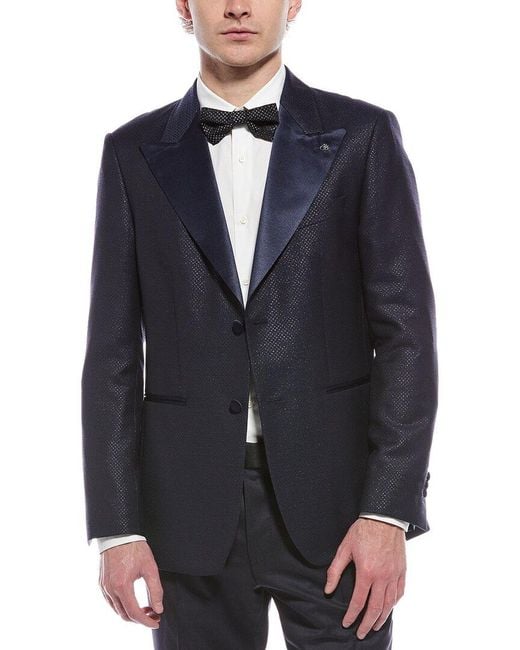 Scotch & Soda Blue Wool-Blend Modern Fit Jacket for men
