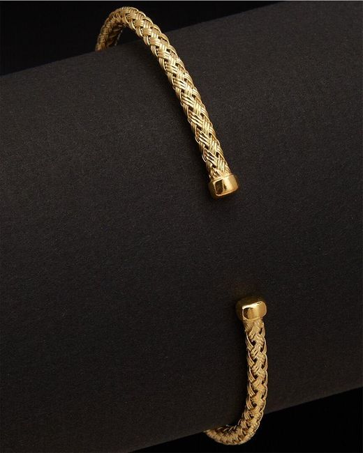 Meshmerise Black 18k Over Silver 0.15 Ct. Tw. Diamond Bangle Bracelet