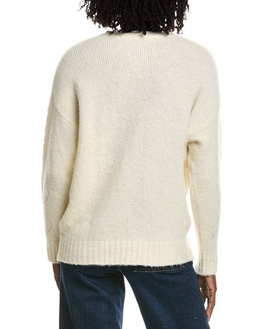 Officine Generale Natural Officine Generale Violette Perforated Wool & Alpaca-Blend Pullover
