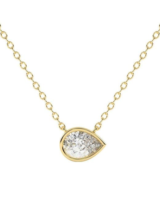 Lab Grown Diamonds Metallic 14k 0.50 Ct. Tw. Lab-grown Diamond Necklace