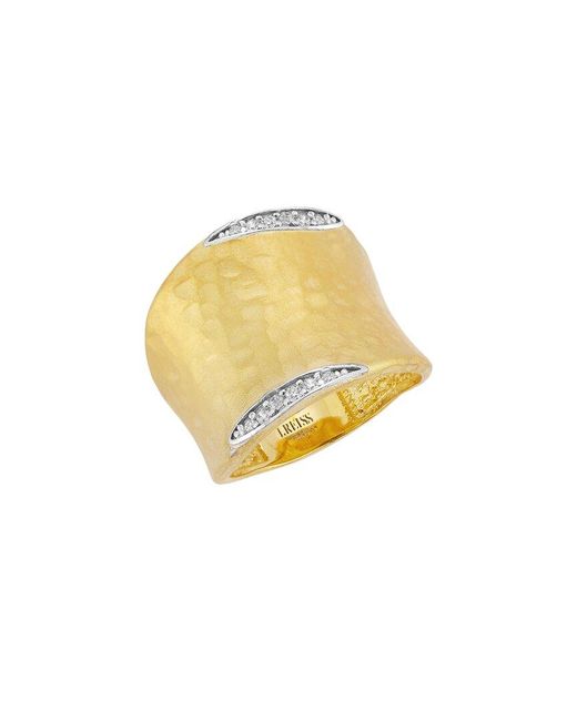 I. REISS Yellow 14k 0.10 Ct. Tw. Diamond Cuff Ring