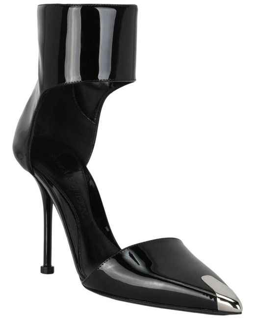 McQueen Black Punk Leather Pump