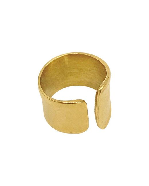 Adornia Yellow 14k Plated Open Band Ring