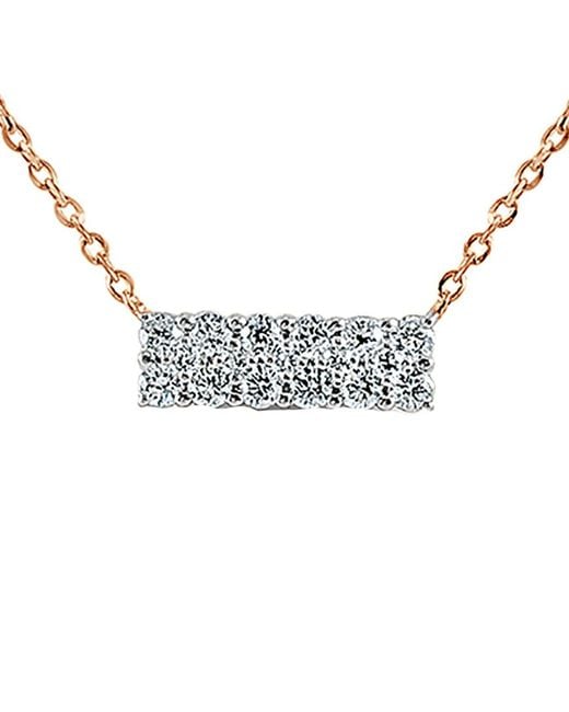 Sabrina Designs Metallic 14K Rose 0.24 Ct. Tw. Diamond Necklace