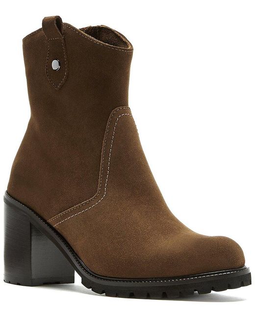 La Canadienne Brown Bessie Waterproof Suede Bootie