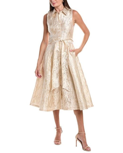 Rene Ruiz Natural Printed Shift Dress