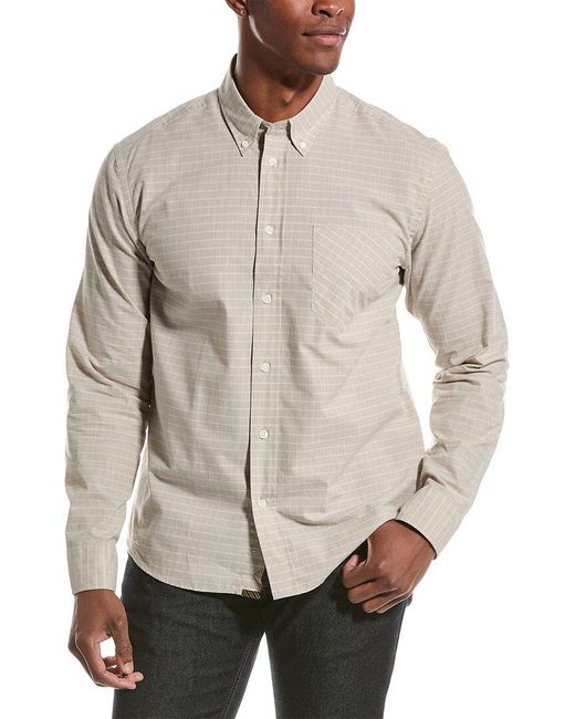 Billy Reid Natural Tuscumbia Standard Fit Woven Shirt for men