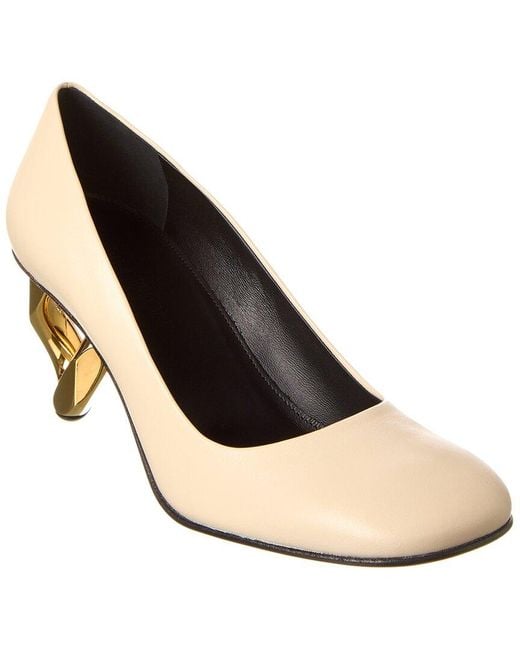J.W. Anderson White Chain Link Leather Pump