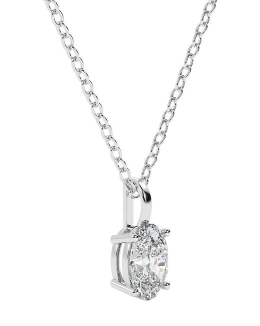 Lab Grown Diamonds Metallic 14K 1.00 Ct. Tw. Lab-Grown Diamond Necklace