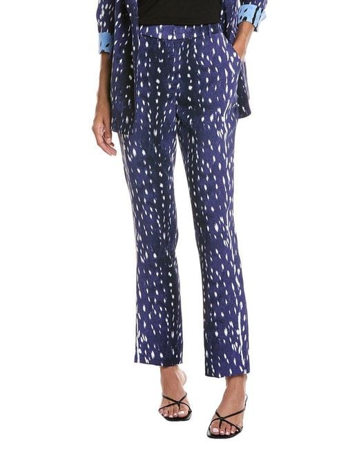 Diane von Furstenberg Blue Glora Pant