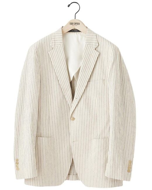Todd Snyder Natural Linen-blend Suit Jacket for men