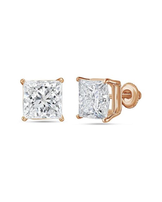 Diana M White Diana M. 14K Rose 12.00 Ct. Tw. Lab-Grown Diamond Earrings