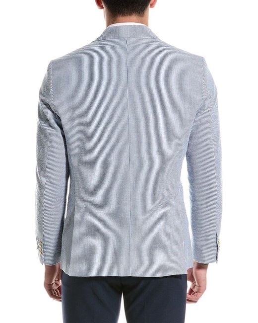 Tailorbyrd Blue Seersucker Sportscoat for men