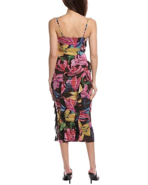 Rococo Sand Red Midi Dress