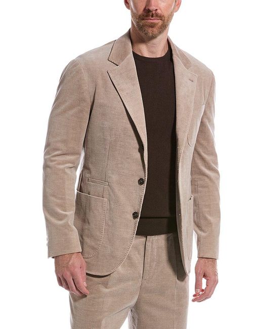 Brunello Cucinelli Brown 2pc Pleated Front Cashmere-blend Suit for men