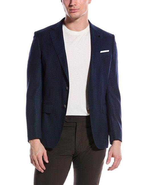 Boss Blue Slim Fit Wool Sport Jacket for men