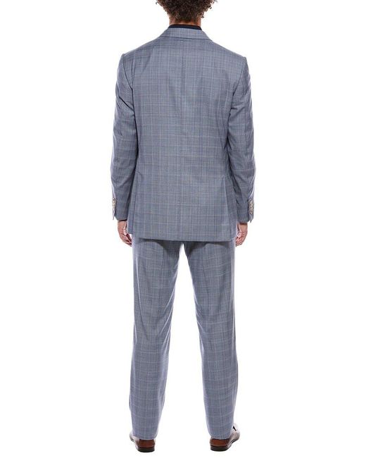 Canali Blue 2Pc Wool & Silk-Blend Suit for men