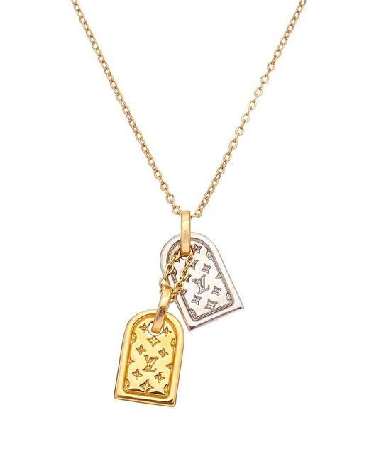 Louis Vuitton Collier Tag Nanogram in Zamac with Silver-tone - US