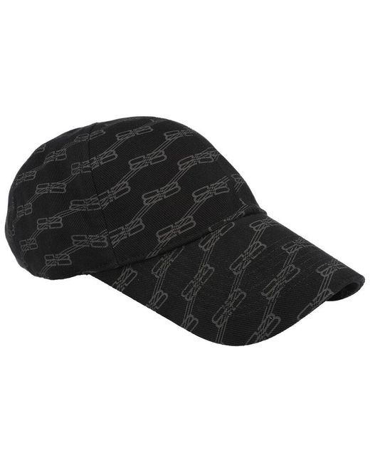 Balenciaga Black Bb Monogram Hat for men