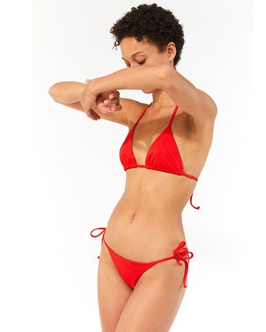 Mara Hoffman Red Lei Bikini Bottom
