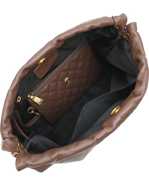 Tiffany & Fred Paris Brown Quilted Leather Tote
