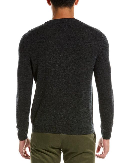 Autumn Cashmere Black Plaid Skull Jacquard Wool & Cashmere-blend Cashmere Sweater for men