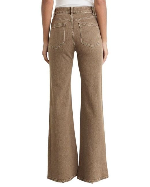 Reiss Natural Cali Twin Pocket Button Flared Jean