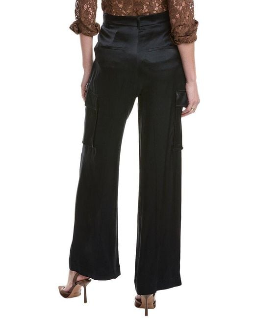 Marella Black Birillo Silk-Blend Trouser
