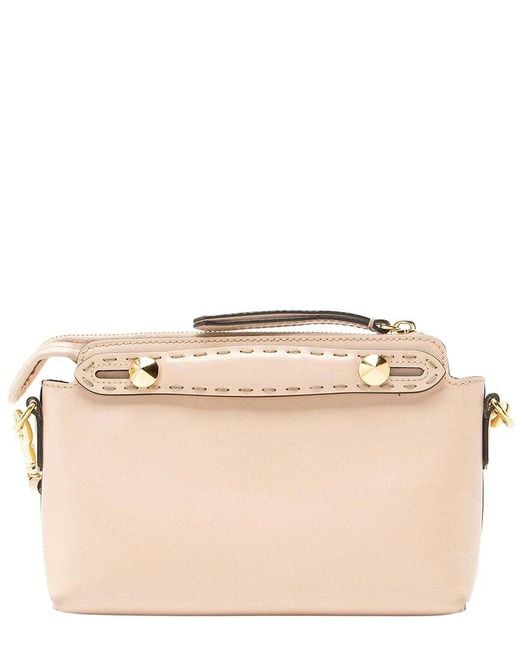 Fendi Natural Beige Leather By The Way Logo Mini Bag (authentic Pre-loved)
