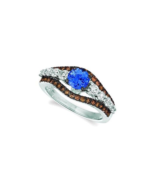 Le Vian Blue 14k Vanilla Gold® 1.84 Ct. Tw. Diamond & Sapphire Ring