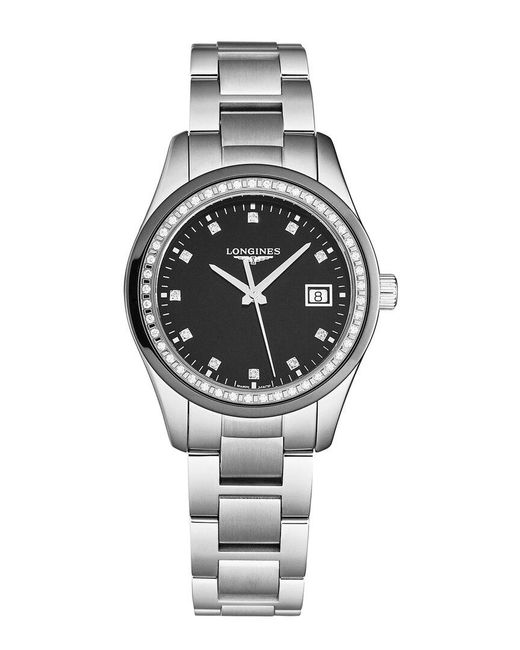 Longines Gray Conquest Diamond Watch
