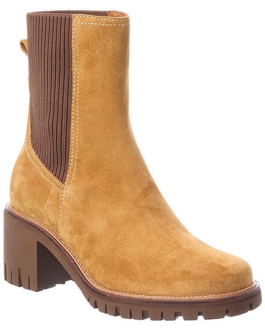 Rag & Bone Brown Corey Mid-Heel Suede Chelsea Boot