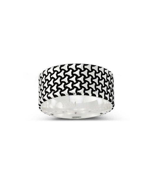 YIELD OF MEN Black Yield Of Silver Ring for men