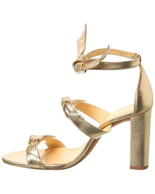 Alexandre Birman Metallic Lolita Block 90 Leather Sandal