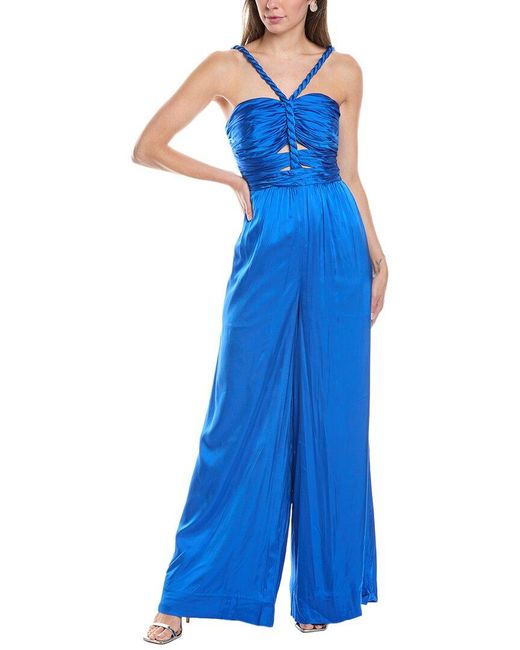 AMUR Blue Kirah Twist Jumpsuit