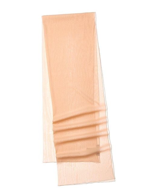 Dolce & Gabbana Natural Chiffon Silk-Blend Scarf