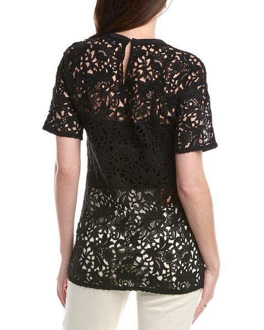 Valentino Black Wool & Silk-Blend Top