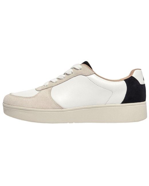 Fitflop White Rally Leather & Suede Sneaker