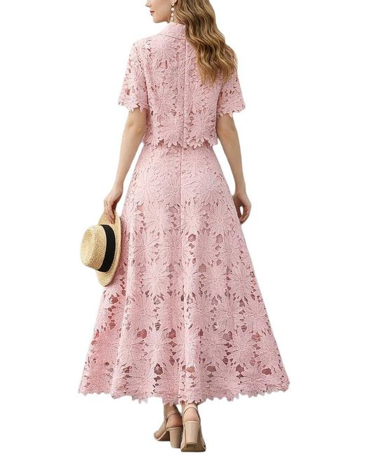 Tedora Pink 2Pc Shirt & Skirt Set