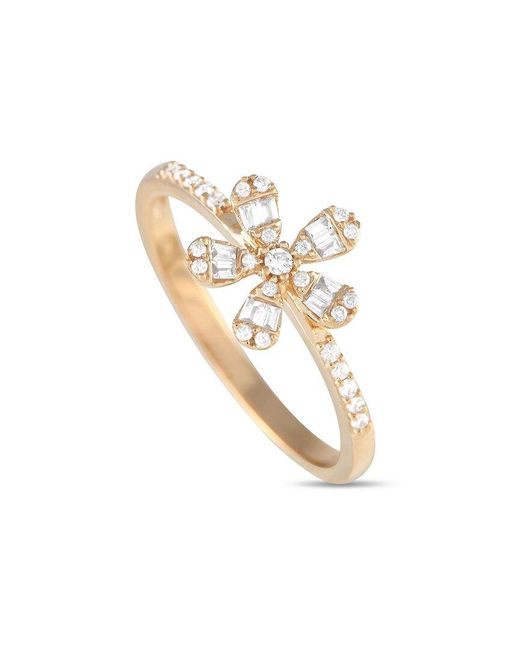 Diamond Select Cuts White 14k 0.20 Ct. Tw. Diamond Flower Ring