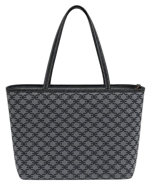 Sam Edelman Black Felicia Medium Monogram Shopper Tote