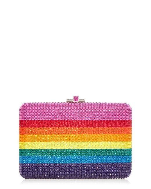 Judith Leiber Pink Slim Slide Clutch