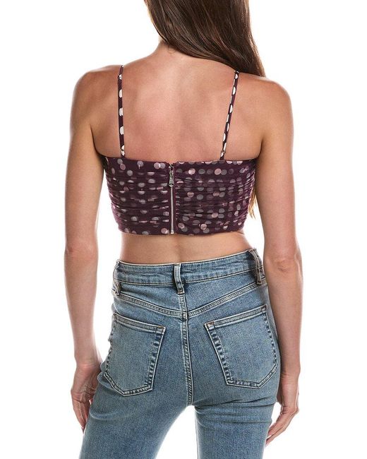 Cinq À Sept Blue Camille Polka Dot Selly Top