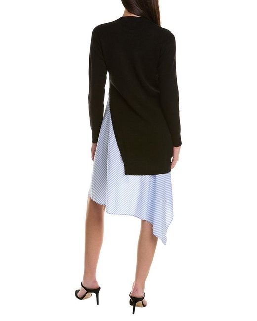 NAADAM Black Hybrid Wool & Cashmere-blend Sweaterdress