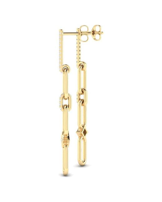 Diamond Select Cuts Metallic 14K 0.25 Ct. Tw. Diamond Earrings