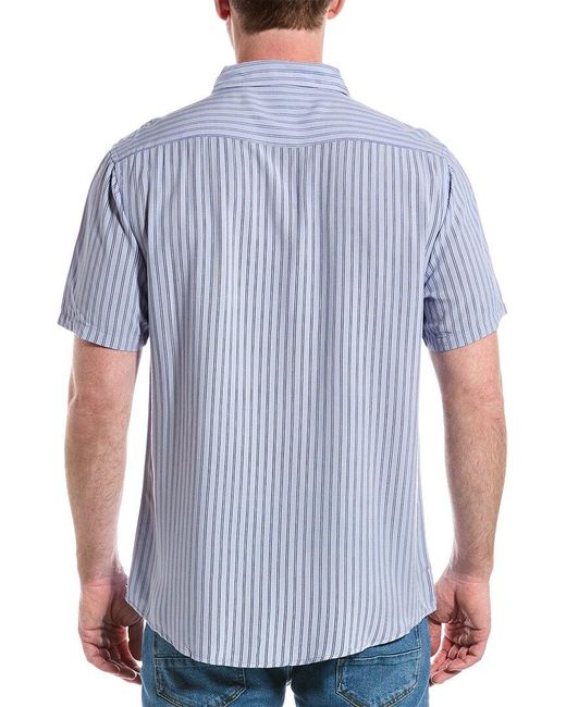 Slate & Stone Blue Printed Shirt for men