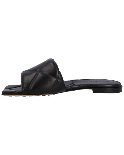 Bottega Veneta Black Lambskin Rubber Lido Sandal (Authentic Pre-Loved)