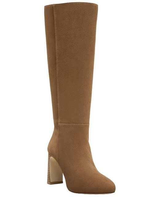 Stuart Weitzman Brown Babette Platform Zip Suede Boot