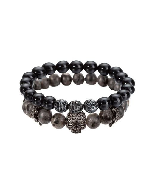 Eye Candy LA Black Josiah Stackable Bracelet